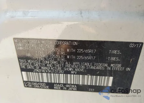 2017 Toyota Rav4 Le from USA, damaged, VIN JTMZFREV3HJ131282